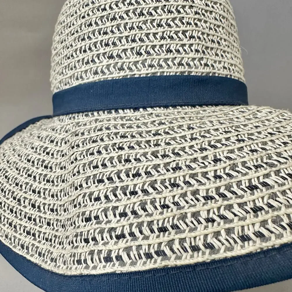 San Diego Hat Company Contrasting Edged Sun Brim Hat Hook & Loop‎ back